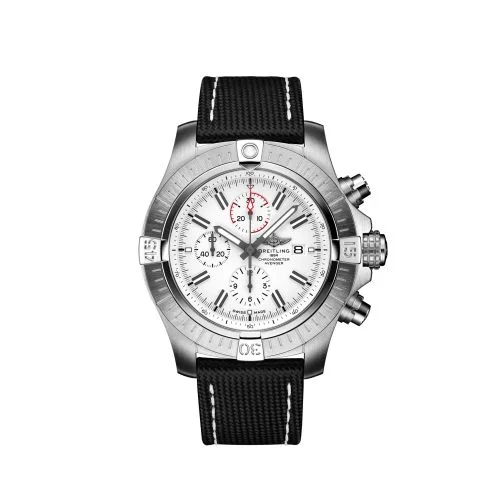 Breitling - A133751A1A1X2 Avenger Chronograph 48 Stainless Steel / White / Calf / Folding