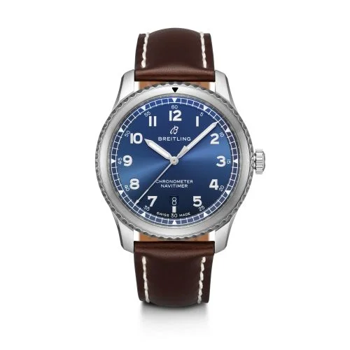 Breitling - A17314101C1X1 Navitimer 8 Automatic 41 Stainless Steel / Blue / Brown Calf