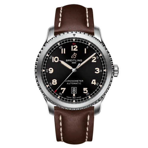 Breitling - A17315101B1X3 Aviator 8 Automatic 41 Stainless Steel / Black / Calf / Pin