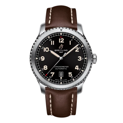 Breitling - A17315101B1X4 Aviator 8 Automatic 41 Stainless Steel / Black / Calf / Folding