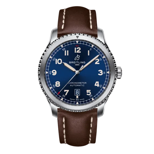 Breitling - A17315101C1X1 Aviator 8 Automatic 41 Stainless Steel / Blue / Calf / Pin