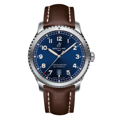 Breitling - A17315101C1X3 Aviator 8 Automatic 41 Stainless Steel / Blue / Calf / Folding