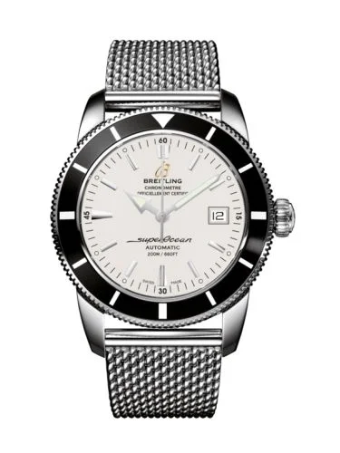 Breitling - A1732124.G717.154A Superocean Heritage 42 Stainless Steel / Black / Stratus Silver / Milanese