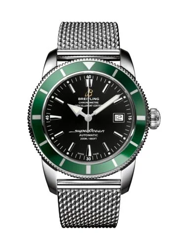 Breitling - A1732136.BA61.154A Superocean Heritage 42 Stainless Steel / Green / Volcano Black / Milanese