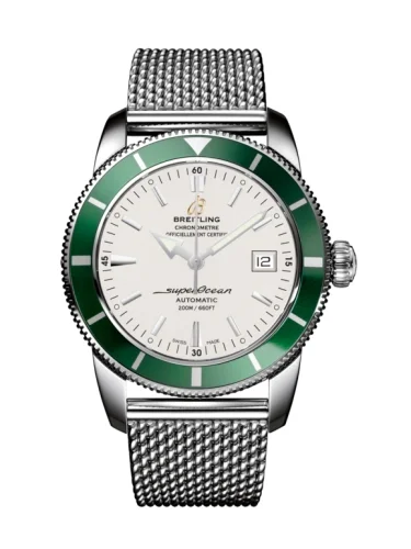 Breitling Breitling - A1732136.G717.154A Superocean Heritage 42 Stainless Steel / Green / Stratus Silver / Milanese