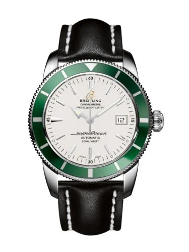 Breitling - A1732136.G717.435X Superocean Heritage 42 Stainless Steel / Green / Stratus Silver / Calf