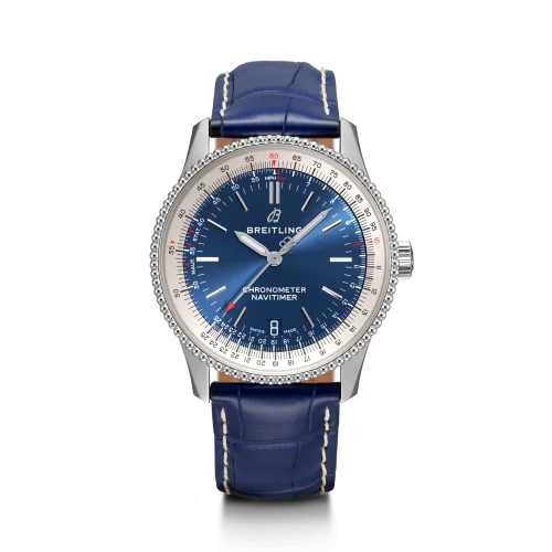 Breitling - A17325211C1P3 Navitimer 1 38 Automatic Stainless Steel / Blue / Croco / Folding