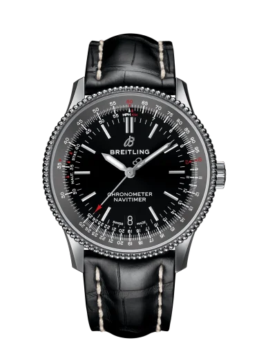 Breitling - A17325241B1P1 Navitimer 1 38 Automatic Stainless Steel / Black / Croco / Pin