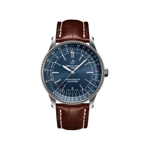Breitling - A17326161C1P2 Navitimer Automatic 41 Automatic Stainless Steel / Blue / Croco / Folding