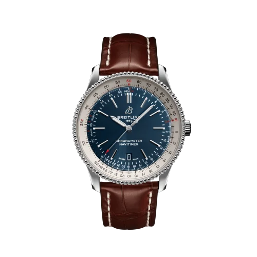 Breitling - A17326211C1P1 Navitimer Automatic 41 Automatic Stainless Steel / Blue / Croco / Pin