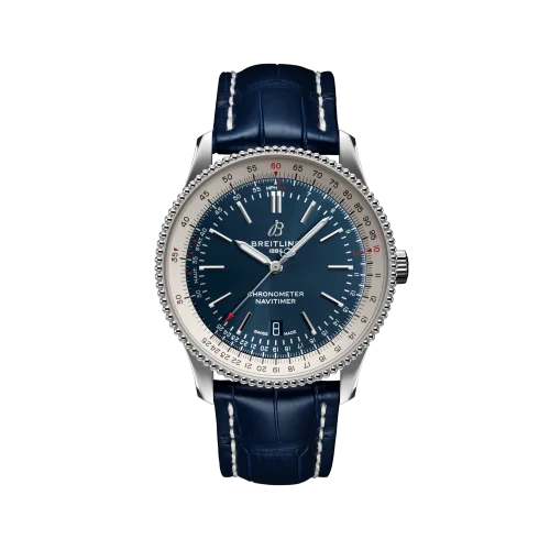 Breitling - A17326211C1P4 Navitimer Automatic 41 Automatic Stainless Steel / Blue / Croco / Folding