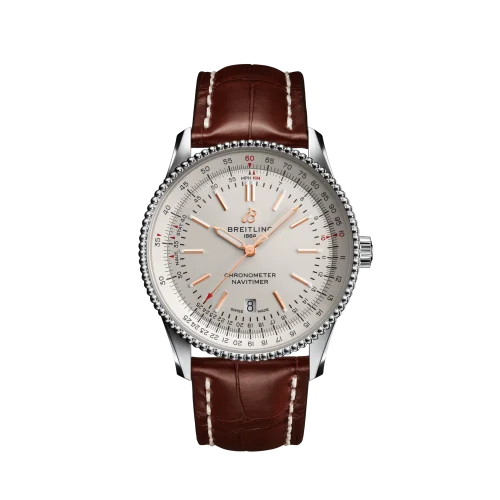 Breitling - A17326211G1P1 Navitimer Automatic 41 Automatic Stainless Steel / Silver / Croco / Pin