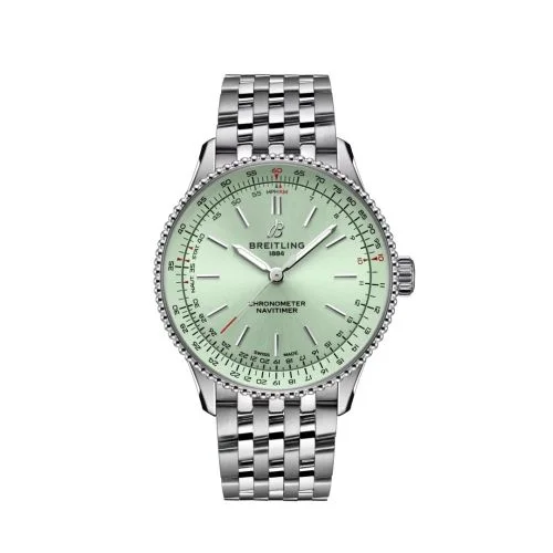 Breitling - A17327361L1A1 Navitimer Automatic 36 Stainless Steel / Mint Green / Bracelet