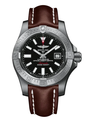 Breitling - A1733110/BC30/437X/A20BASA.1 Avenger II Seawolf Stainless Steel / Volcano Black / Calf / Pin