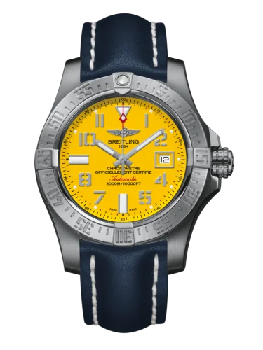 Breitling - A1733110/I519/105X/A20BASA.1 Avenger II Seawolf Stainless Steel / Cobra Yellow / Calf / Pin