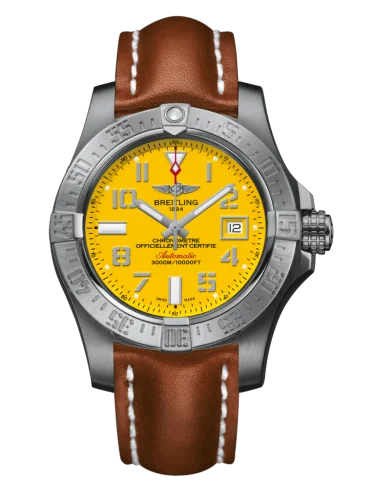Breitling - A1733110/I519/434X/A20DSA.1 Avenger II Seawolf Stainless Steel / Cobra Yellow / Calf / Folding