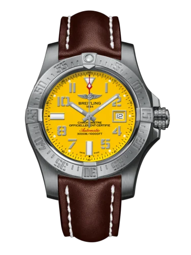 Breitling - A1733110/I519/438X/A20DSA.1 Avenger II Seawolf Stainless Steel / Cobra Yellow / Calf / Folding