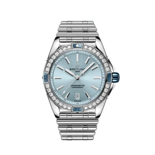 Breitling - A17356531C1A1 Super Chronomat 38 Stainless Steel / Ice Blue / Rouleaux