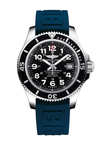 Breitling - A17365C9/BD67/148S/A18S.1 Superocean II 42 Stainless Steel / Volcano Black / Rubber / Pin