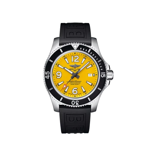 Breitling - A17367021I1S2 Superocean 44 Stainless Steel / Yellow / Rubber - Folding