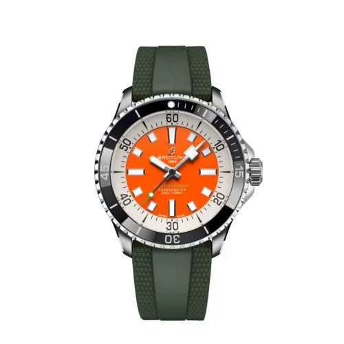 Breitling - A173751A1O1S1 SuperOcean Automatic 42 Stainless Steel / Orange / Kelly Slater