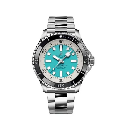 Breitling - A17376211L2A1 SuperOcean Automatic 44 Stainless Steel / Turquoise / Bracelet