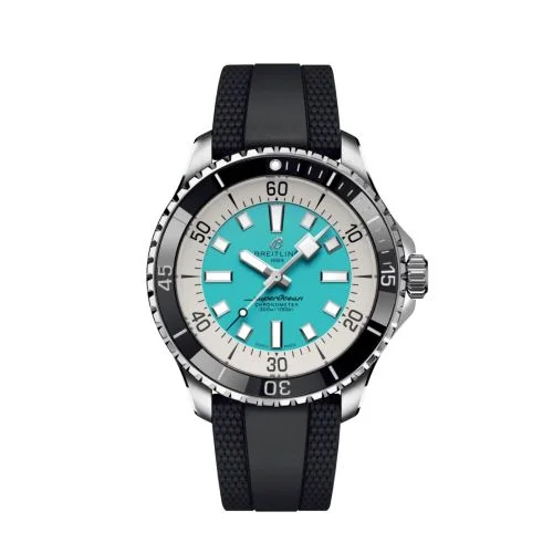 Breitling - A17376211L2S1 SuperOcean Automatic 44 Stainless Steel / Turquoise / Rubber