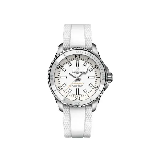 Breitling - A17377211A1S1 SuperOcean Automatic 36 Stainless Steel / White / Ruber