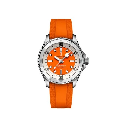 Breitling - A17377211O1S1 SuperOcean Automatic 36 Stainless Steel / Orange / Rubber