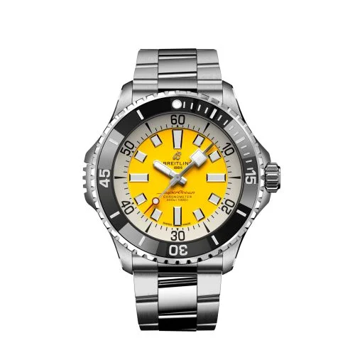Breitling - A173781A1I1A1 SuperOcean Automatic 46 Stainless Steel / Yellow / UK / Bracelet