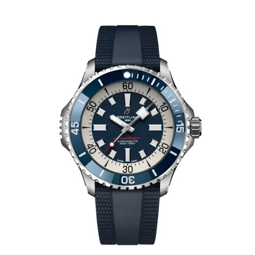 Breitling - A17378E71C1S1 SuperOcean Automatic 46 Stainless Steel / Blue / Rubber