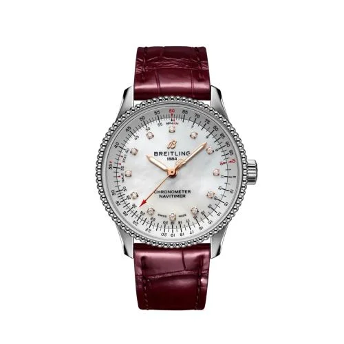 Breitling - A17395211A1P1 Navitimer 1 35 Automatic Stainless Steel / MOP / Croco / Pin