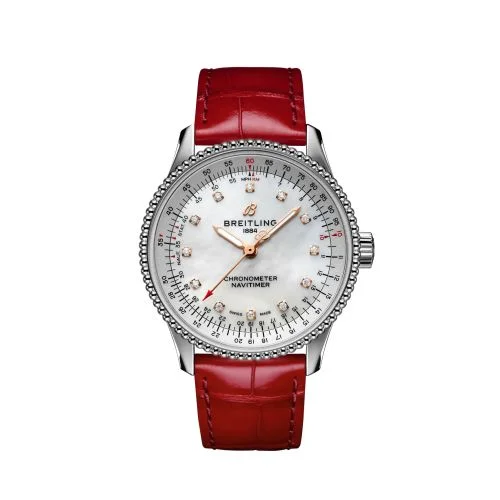 Breitling - A17395211A1P6 Navitimer 1 35 Automatic Stainless Steel / MOP / Croco / Folding
