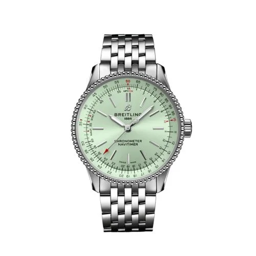 Breitling - A17395361L1A1 Navitimer 1 35 Automatic Stainless Steel / Mint Green / Bracelet