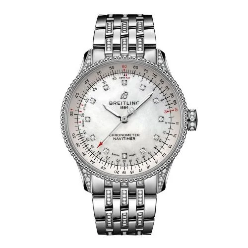 Breitling - A17395721G1A1 Navitimer 1 35 Automatic Stainless Steel - Diamond / MOP / Bracelet