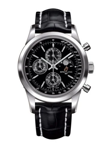 Breitling - A1931012/BB68/743P/A20BA.1 Transocean Chronograph 1461 Stainless Steel / Black / Croco / Pin