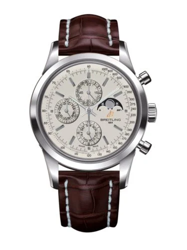 Breitling - A1931012/G750/739P/A20BA.1 Transocean Chronograph 1461 Stainless Steel / Silver / Croco / Pin