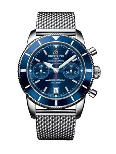 Breitling - A2337016.C856.731P Superocean Heritage 44 Chronograph Stainless Steel / Blue / Blue / Croco