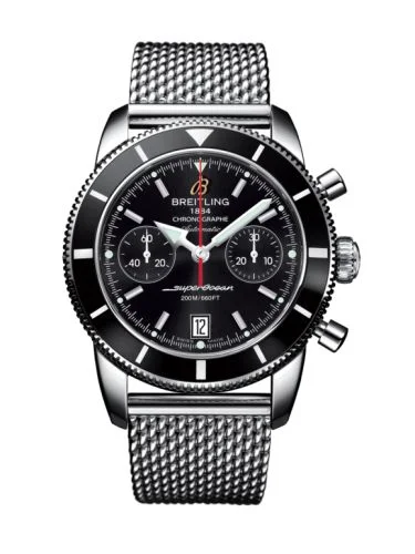 Breitling - A2337024.BB81.154A Superocean Heritage 44 Chronograph Stainless Steel / Black / Black / Milanese