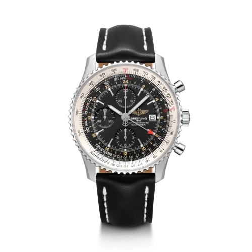 Breitling Breitling - A24322121B1X1 Navitimer World Stainless Steel / Black / Calf / Pin