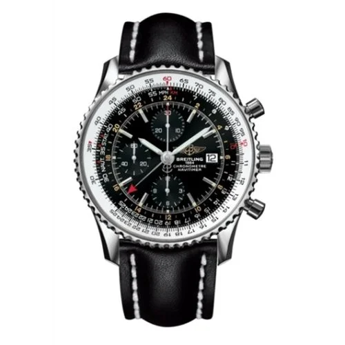 Breitling Breitling - A24322121B1X1 Navitimer World Stainless Steel / Black / Calf / Pin