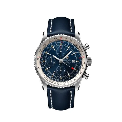 Breitling - A24322121C2X1 Navitimer 1 Chronograph GMT Stainless Steel / Blue / Calf / Pin