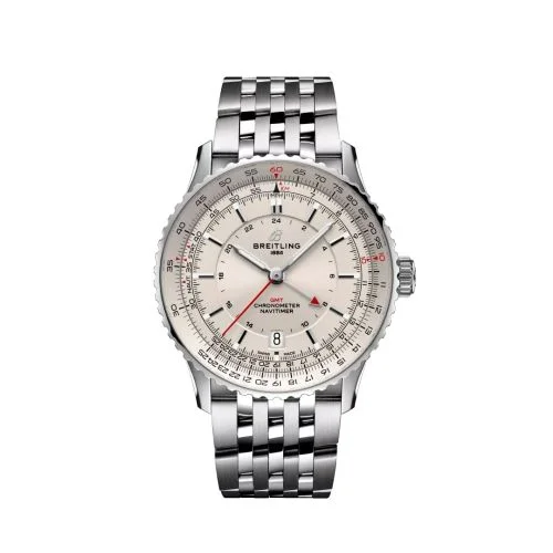 Breitling - A32310211G1A1 Navitimer GMT 41 Automatic Stainless Steel / Silver / Bracelet