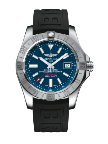 Breitling - A3239011/C872/106W/A20BA.1 Avenger II GMT Stainless Steel / Mariner Blue / Military / Pin
