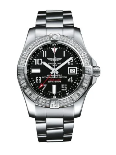 Breitling - A3239053.BC34.433X Avenger II GMT Stainless Steel / Diamond / Volcano Black / Calf