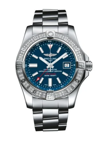 Breitling - A3239053.C872.158S Avenger II GMT Stainless Steel / Diamond / Mariner Blue / Rubber