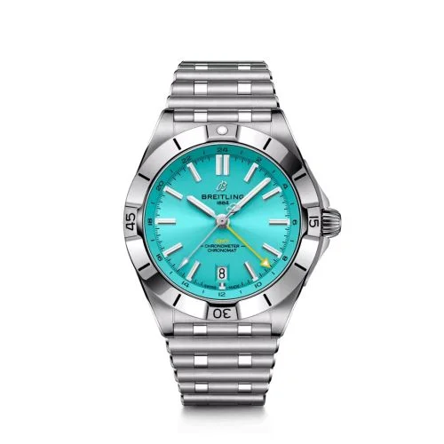 Breitling - A32398A21L1A1 Chronomat 40 GMT Stainless Steel / Turquoise / Hong Kong