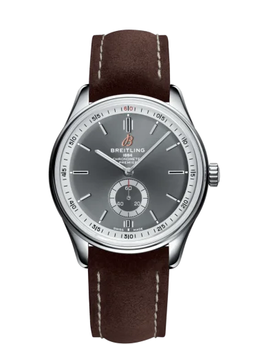 Breitling - A37340351B1X1 Premier Automatic 40 Stainless Steel / Anthracite / Nubuck Brown / Folding
