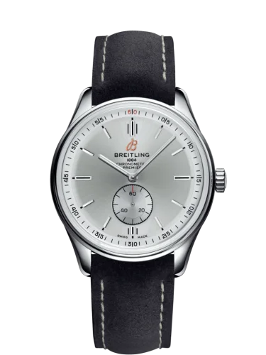 Breitling - A37340351G1X2 Premier Automatic 40 Stainless Steel / Silver / Nubuck Anthracite / Tang