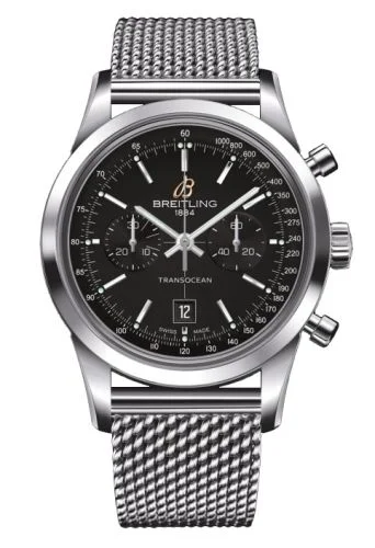Breitling - A4131012.BC06.171A Transocean Chronograph 38 Black / Milanese